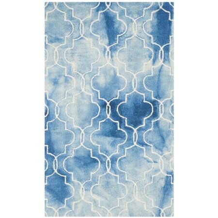 Safavieh Dip Dye Hand Tufted Rectangle Rug- Blue - Ivory- 8 x 10 ft. DDY676G-8